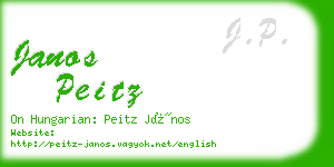 janos peitz business card